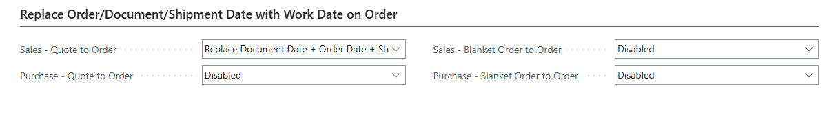 Replace Date Quote-to-Order Settings